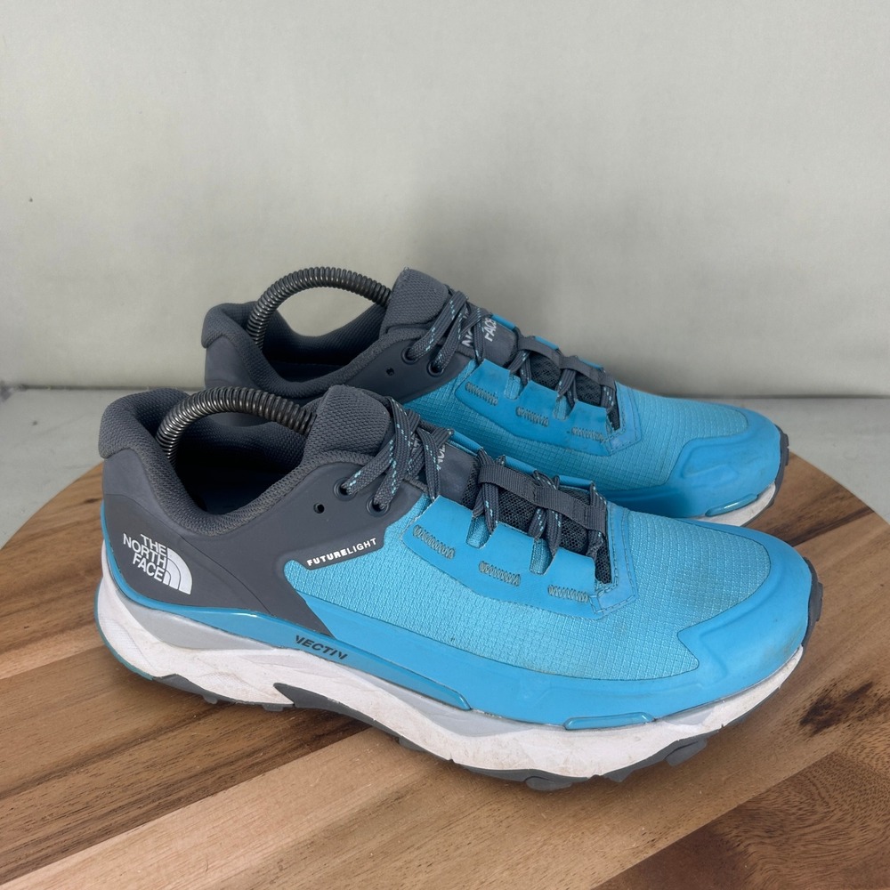 The North Face Vectiv Futurelight Womens 9.5 Blue Grey Trail Shoes NF0A4T2X
